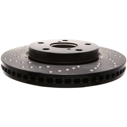 StopTech Sport Cross Drilled Brake Rotor; Front Right