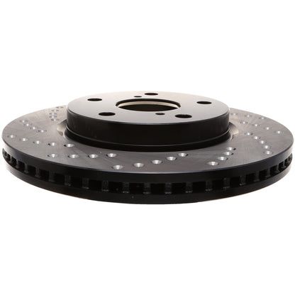 StopTech Sport Cross Drilled Brake Rotor; Front Right