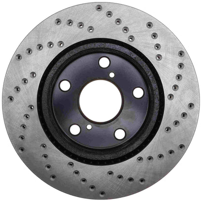 StopTech Sport Cross Drilled Brake Rotor; Front Right