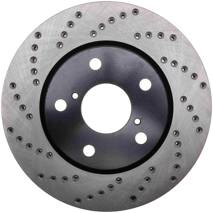 StopTech Sport Cross Drilled Brake Rotor; Front Right