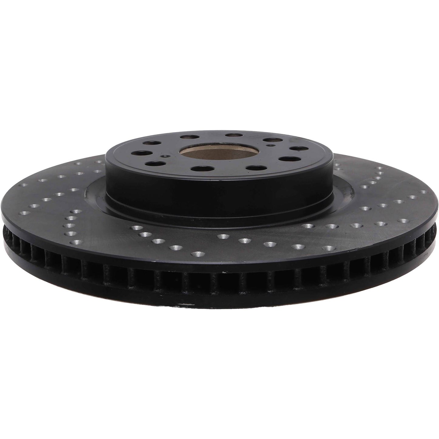 StopTech Sport Cross Drilled Brake Rotor; Front Left