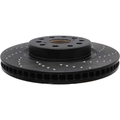 StopTech Sport Cross Drilled Brake Rotor; Front Left