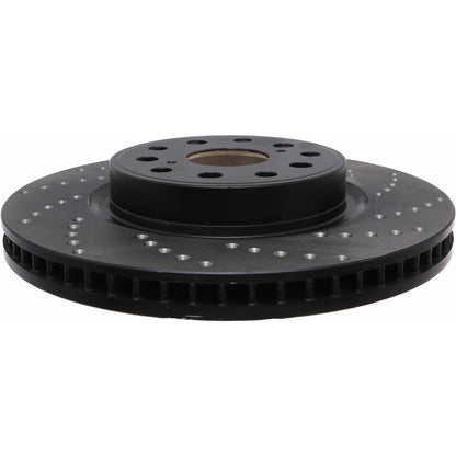 StopTech Sport Cross Drilled Brake Rotor; Front Left