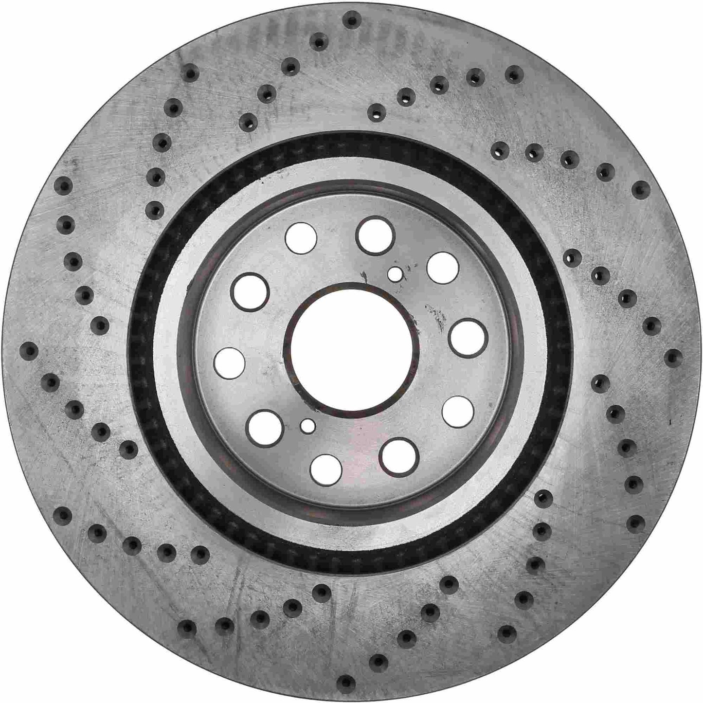 StopTech Sport Cross Drilled Brake Rotor; Front Left