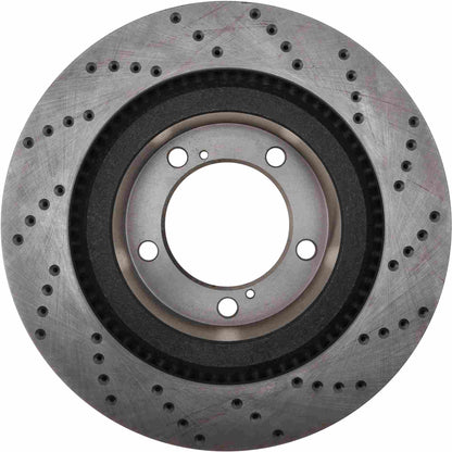 StopTech Sport Cryo Cross Drilled Brake Rotor; Front Right