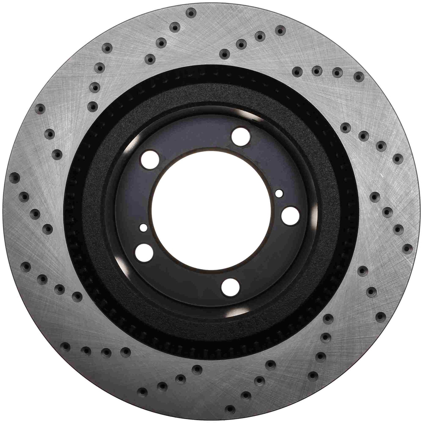 StopTech Sport Cross Drilled Brake Rotor; Front Left