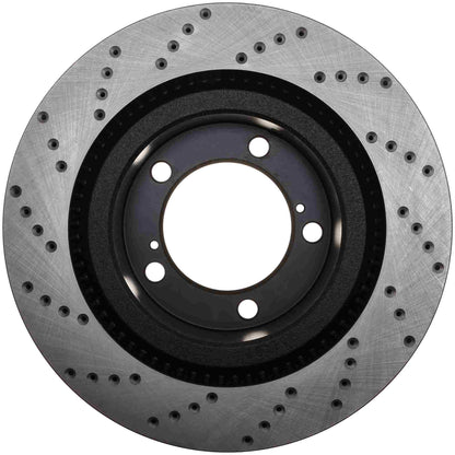 StopTech Sport Cross Drilled Brake Rotor; Front Left