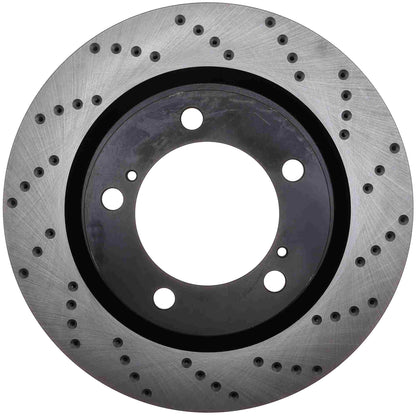 StopTech Sport Cross Drilled Brake Rotor; Front Left