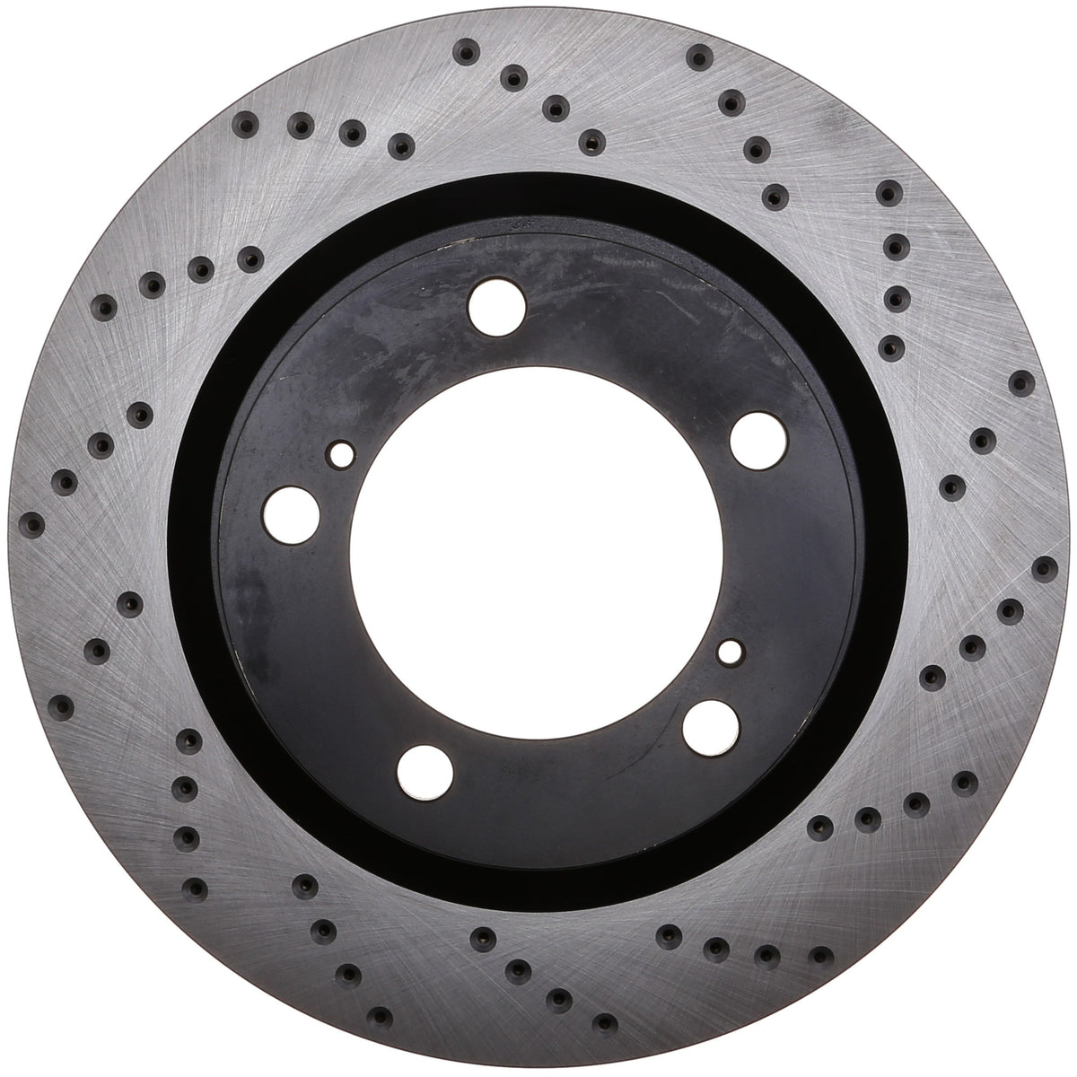 StopTech Sport Cross Drilled Brake Rotor; Front Left