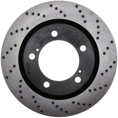 StopTech Sport Cross Drilled Brake Rotor; Front Left