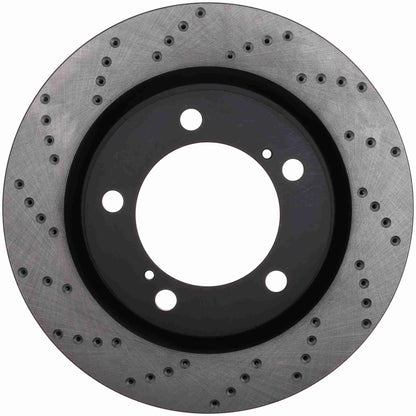 StopTech Sport Cross Drilled Brake Rotor; Front Right