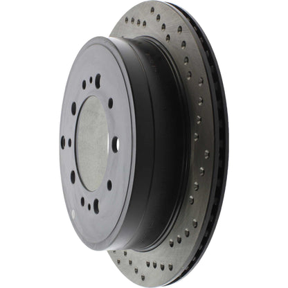 StopTech Sport Cryo Cross Drilled Brake Rotor; Rear Left