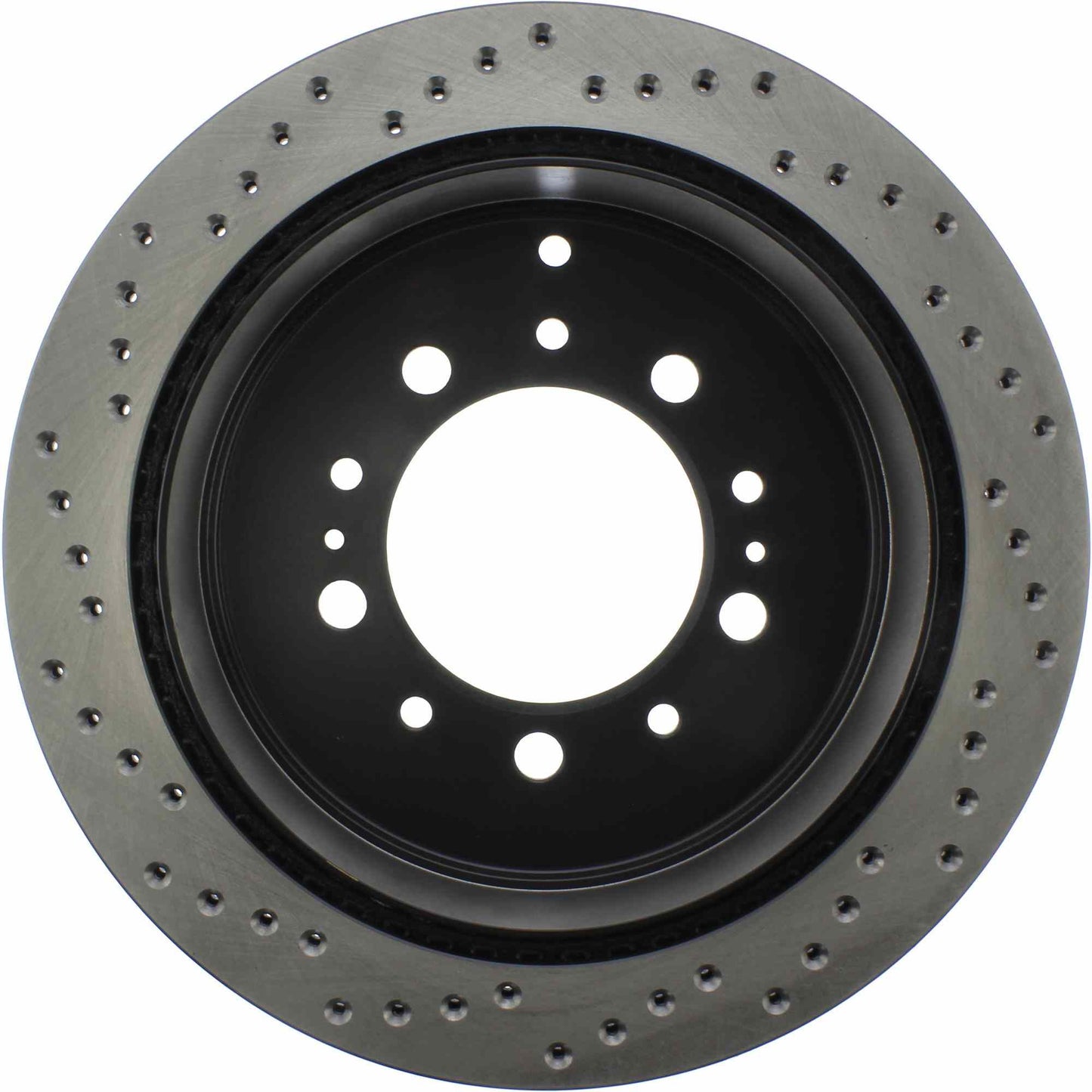 StopTech Sport Cross Drilled Brake Rotor; Rear Left