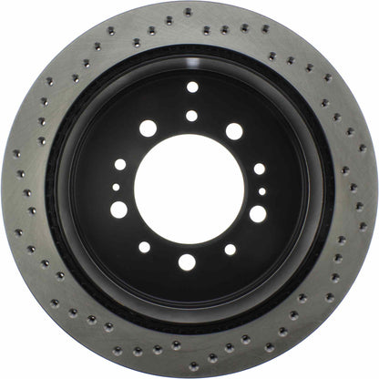 StopTech Sport Cross Drilled Brake Rotor; Rear Left
