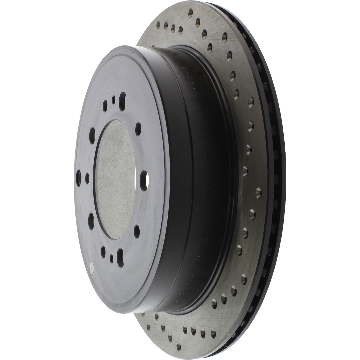 StopTech Sport Cross Drilled Brake Rotor; Rear Left