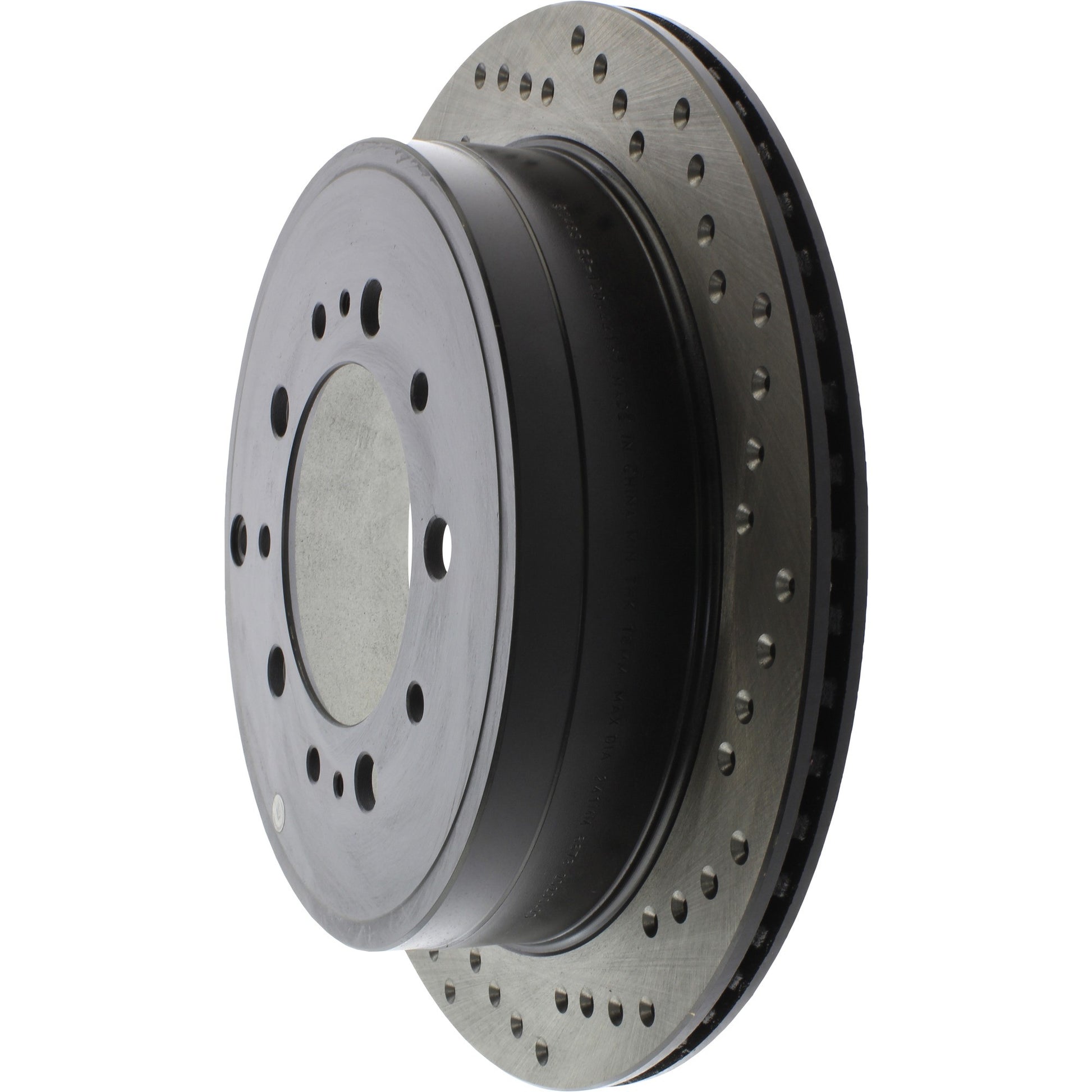 StopTech Sport Cross Drilled Brake Rotor; Rear Left