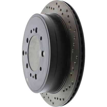 StopTech Sport Cross Drilled Brake Rotor; Rear Left