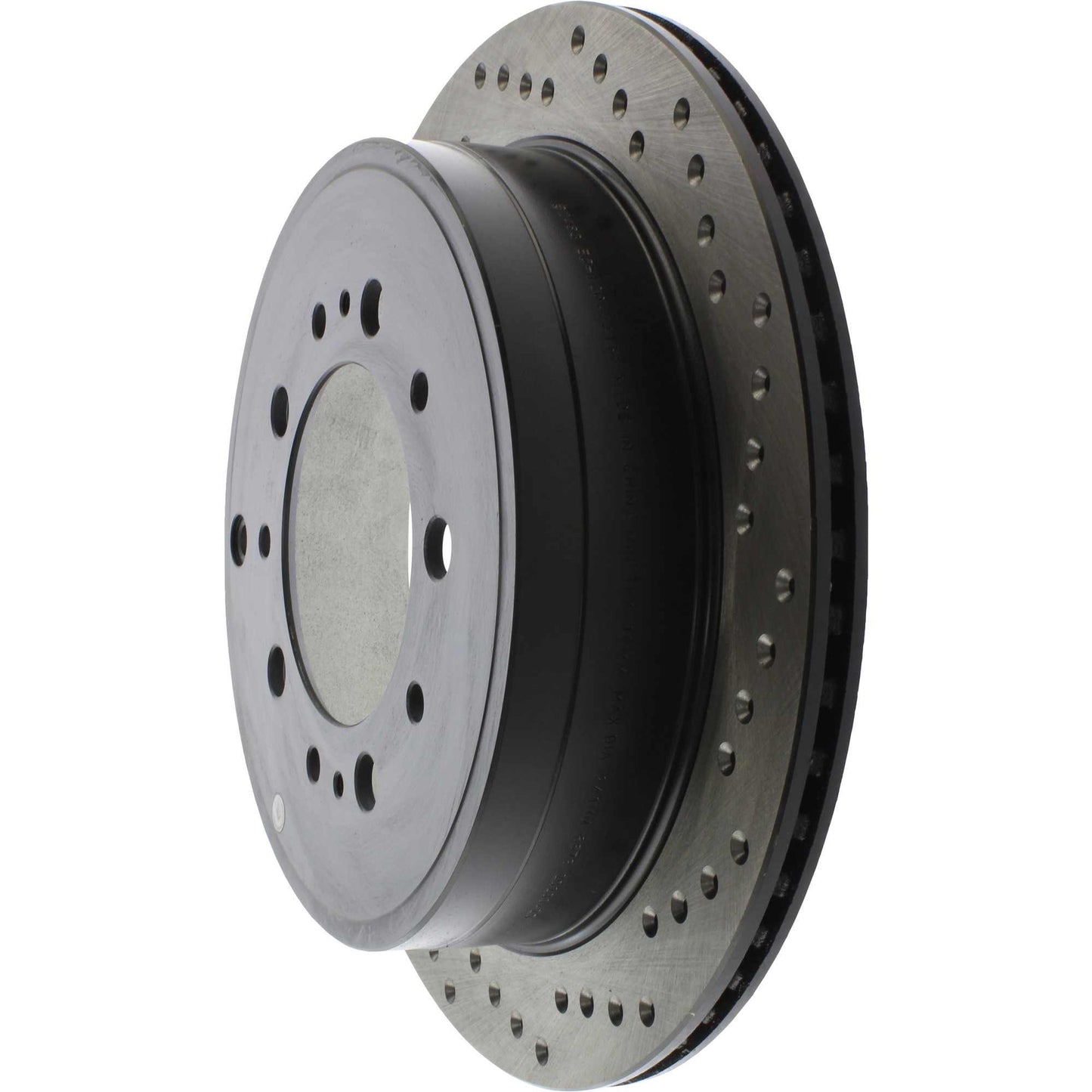 StopTech Sport Cross Drilled Brake Rotor; Rear Left