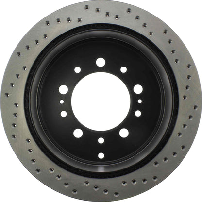 StopTech Sport Cross Drilled Brake Rotor; Rear Right