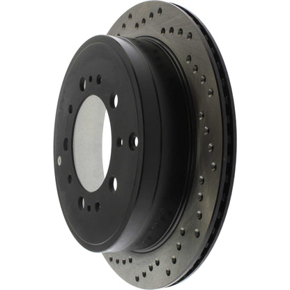 StopTech Sport Cross Drilled Brake Rotor; Rear Right