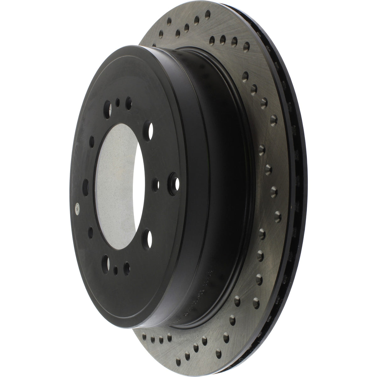 StopTech Sport Cross Drilled Brake Rotor; Rear Right