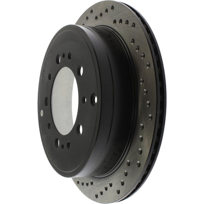 StopTech Sport Cross Drilled Brake Rotor; Rear Right