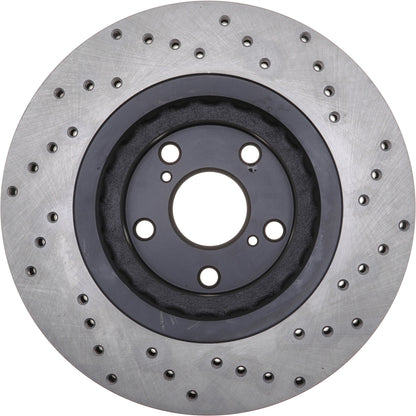 StopTech Sport Cryo Cross Drilled Brake Rotor; Front Right