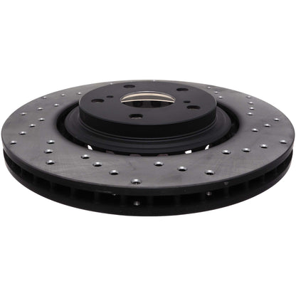 StopTech Sport Cross Drilled Brake Rotor; Front Left