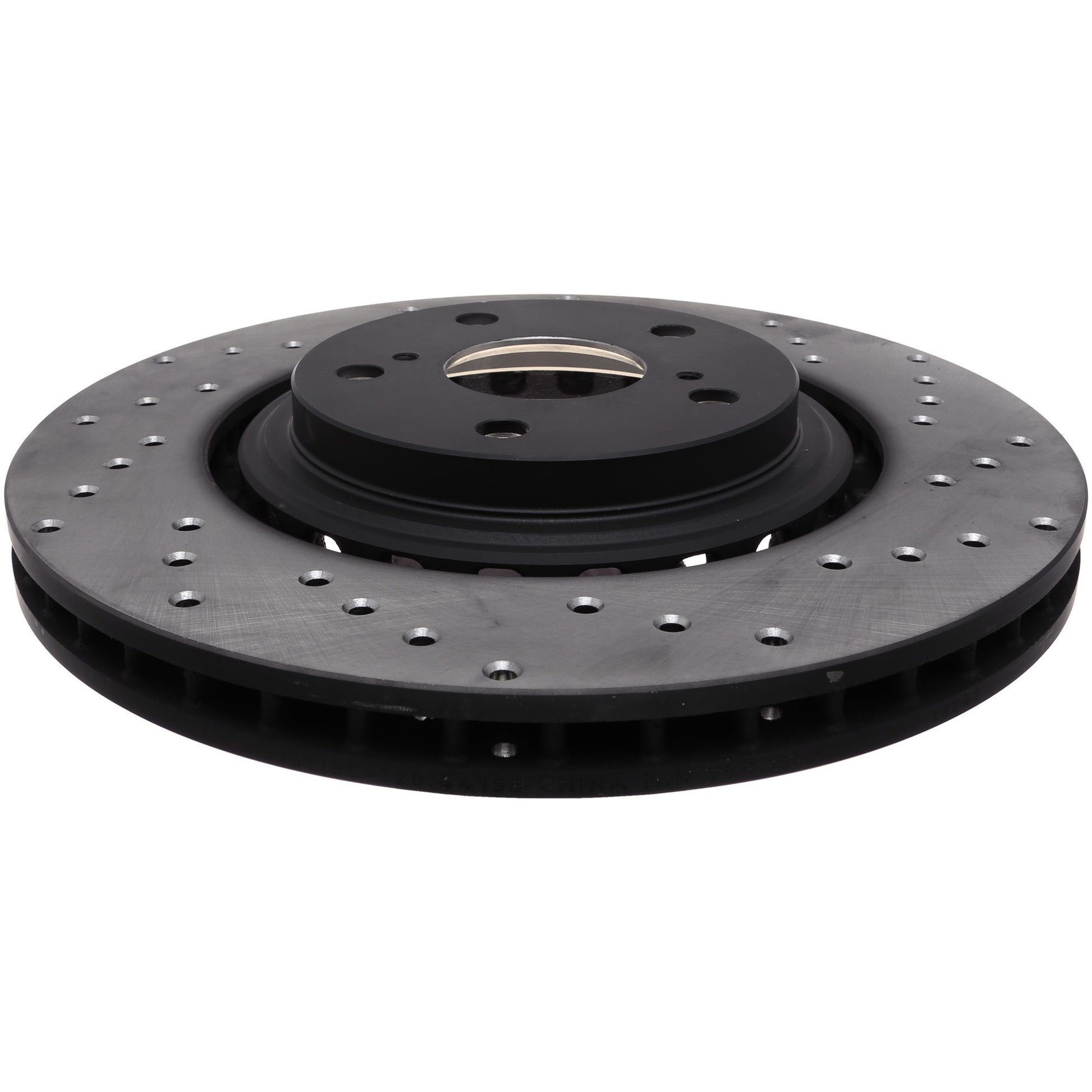 StopTech Sport Cross Drilled Brake Rotor; Front Left