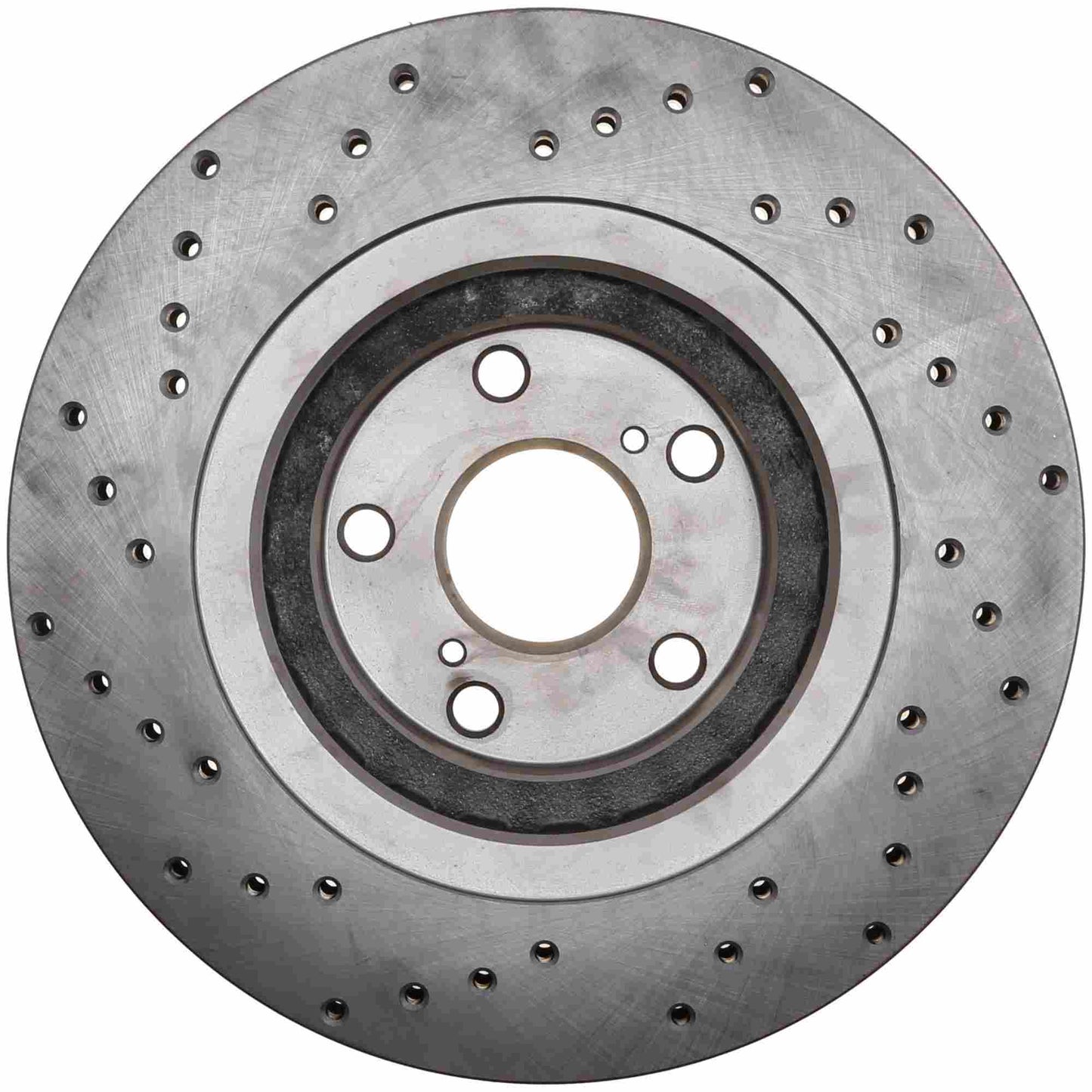 StopTech Sport Cross Drilled Brake Rotor; Front Left