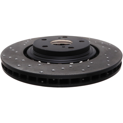 StopTech Sport Cross Drilled Brake Rotor; Front Right