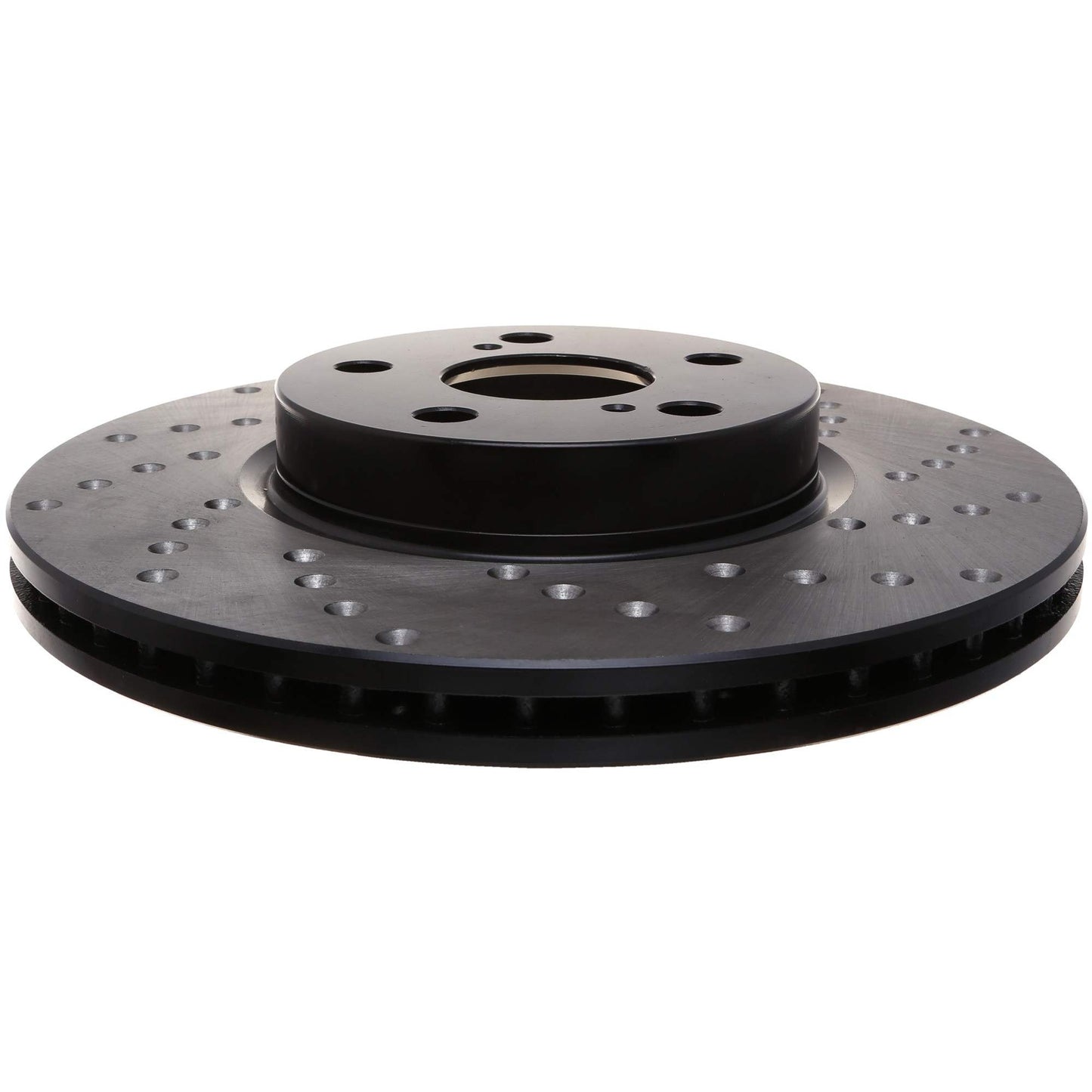 StopTech Sport Cross Drilled Brake Rotor; Front Left