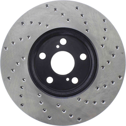 StopTech Sport Cross Drilled Brake Rotor; Front Right