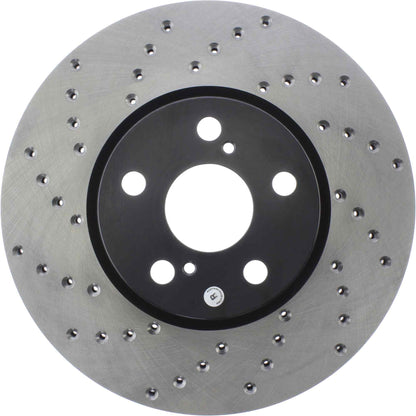 StopTech Sport Cross Drilled Brake Rotor; Front Right