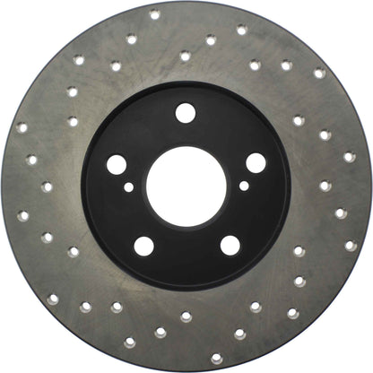 StopTech Sport Cryo Cross Drilled Brake Rotor; Rear Left