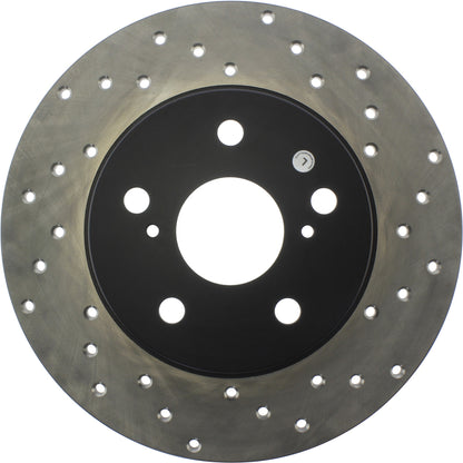 StopTech Sport Cryo Cross Drilled Brake Rotor; Rear Left