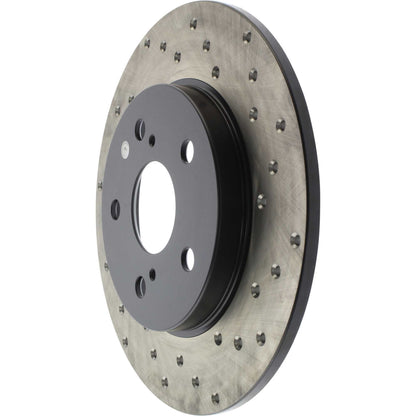 StopTech Sport Cross Drilled Brake Rotor; Rear Left