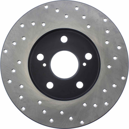 StopTech Sport Cross Drilled Brake Rotor; Rear Right