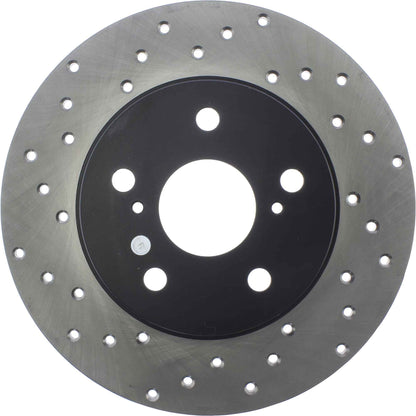 StopTech Sport Cross Drilled Brake Rotor; Rear Right
