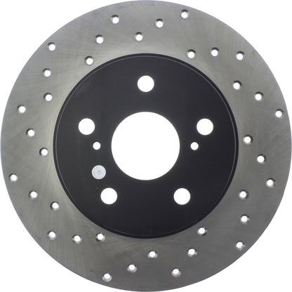 StopTech Sport Cross Drilled Brake Rotor; Rear Right