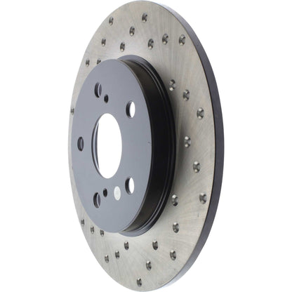 StopTech Sport Cross Drilled Brake Rotor; Rear Right