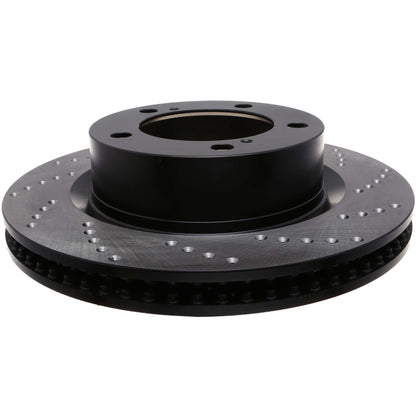 StopTech Sport Cross Drilled Brake Rotor; Front Left