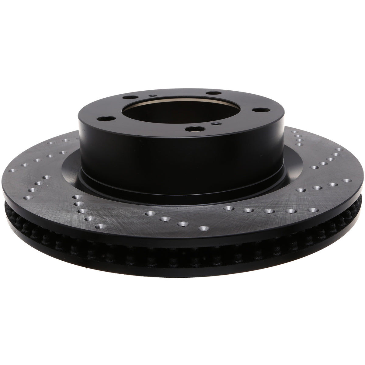 StopTech Sport Cross Drilled Brake Rotor; Front Left