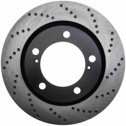 StopTech Sport Cross Drilled Brake Rotor; Front Left