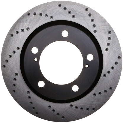StopTech Sport Cross Drilled Brake Rotor; Front Left