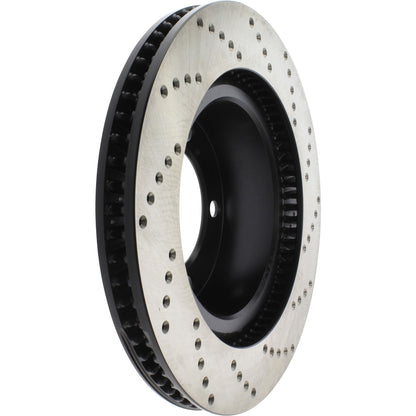 StopTech Sport Cross Drilled Brake Rotor; Front Right