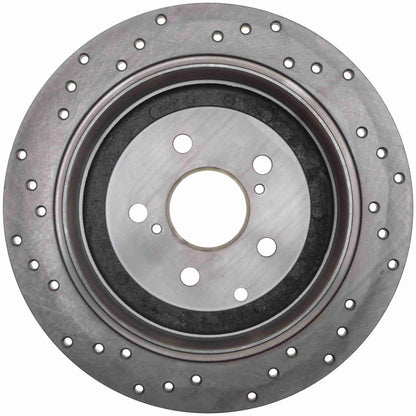 StopTech Sport Cross Drilled Brake Rotor; Rear Left