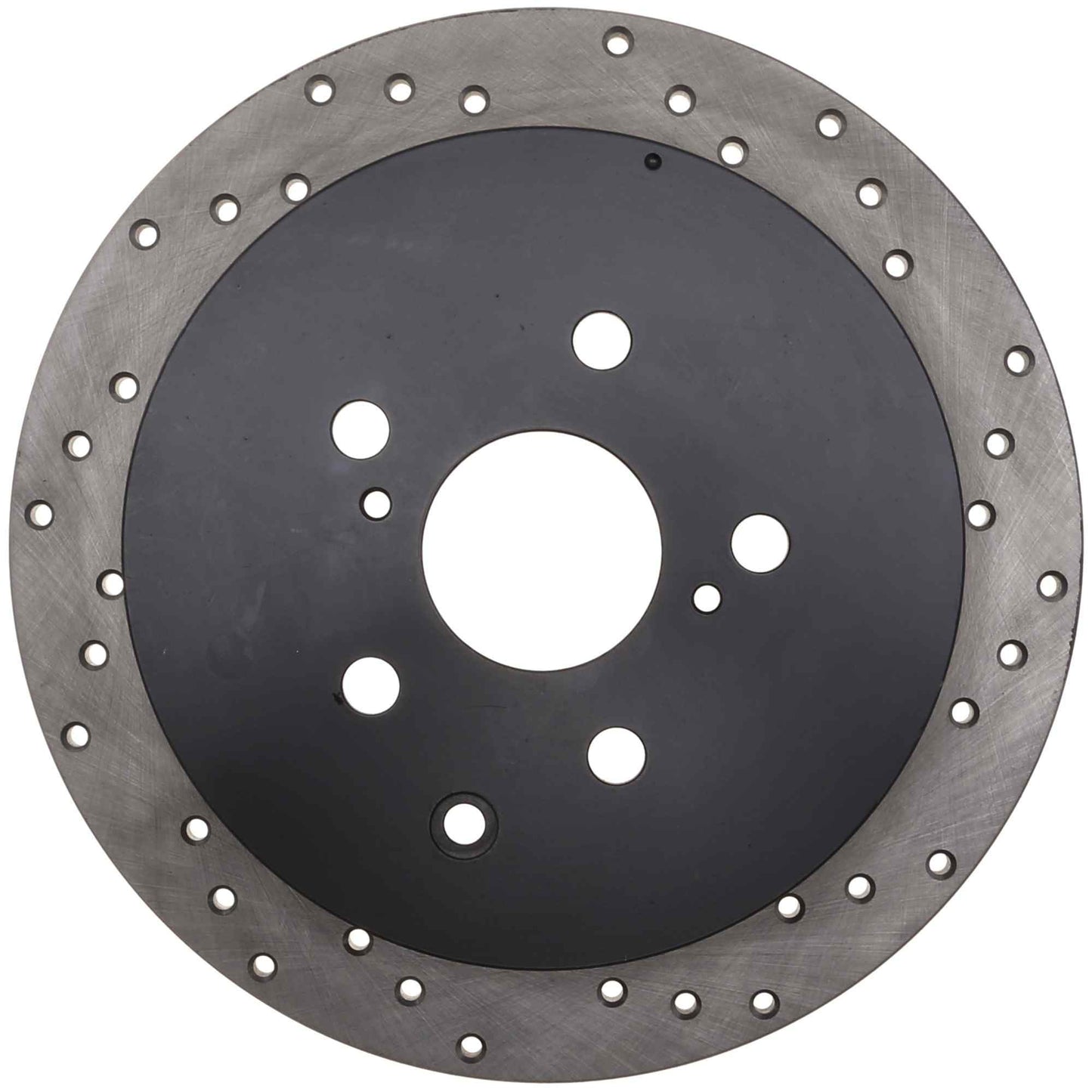StopTech Sport Cross Drilled Brake Rotor; Rear Left