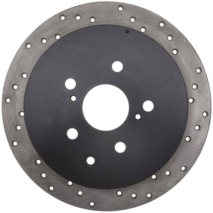 StopTech Sport Cross Drilled Brake Rotor; Rear Left