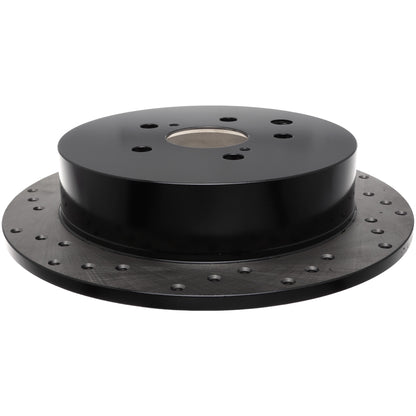 StopTech Sport Cross Drilled Brake Rotor; Rear Right